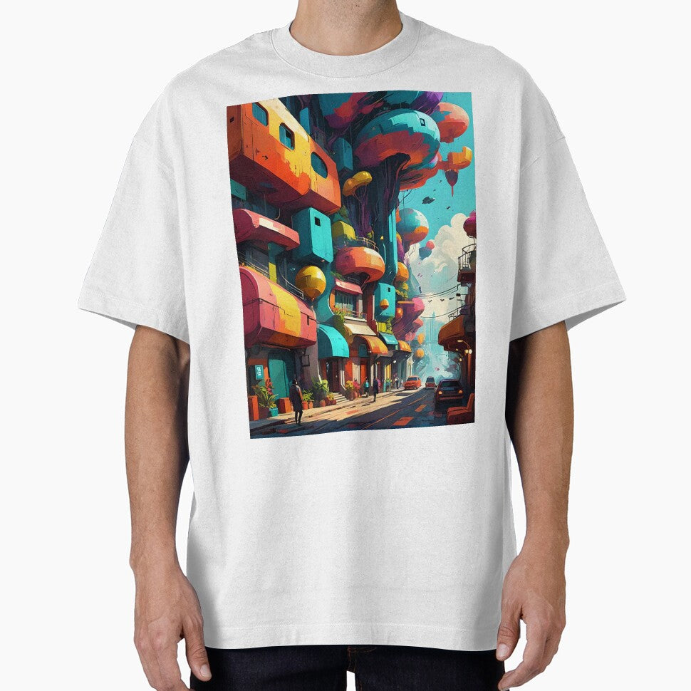 City Street Colorful Abstract Art by Esterlane T-Shirts, Hoodie, Sweatshirt | BlankRebels.com (Image 1)