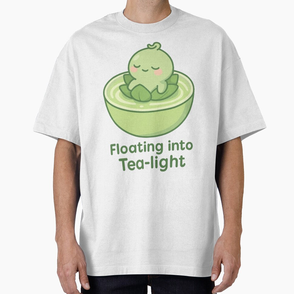 Cute Matcha Leaf Character in Teacup – Calming Tea Aesthetic Gift for Plant Lovers by kakaworld T-Shirts,... (Image 1)