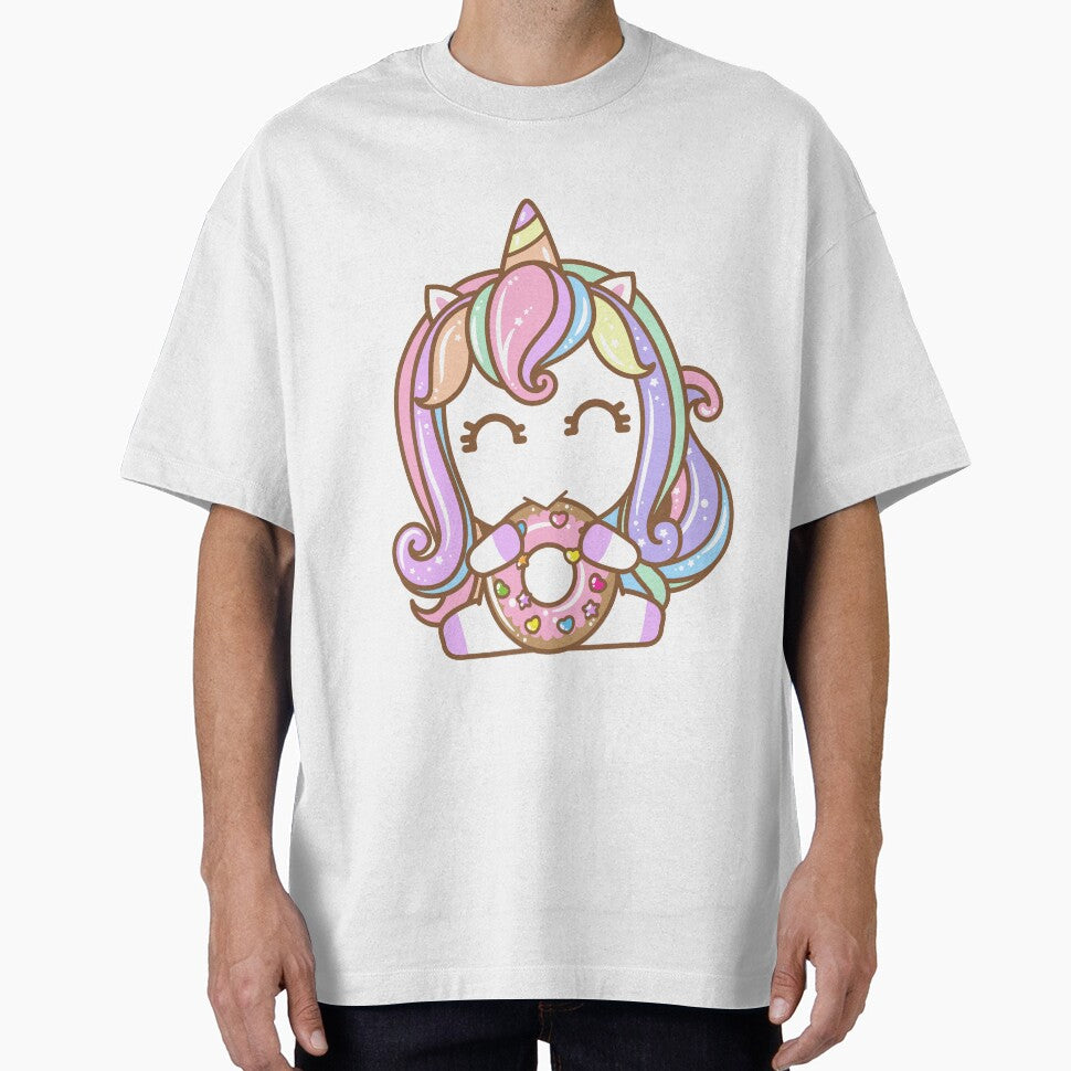 Kawaii Unicorn Rainbow Eating Donut by Simplyy  Unique T-Shirts, Hoodie, Sweatshirt | BlankRebels.com (Image 1)