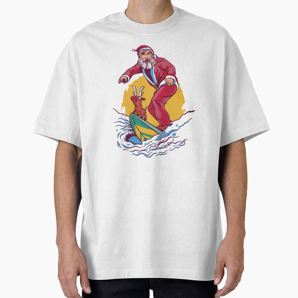 Santa surfing by zaher97 T-Shirts, Hoodie, Sweatshirt | BlankRebels.com (Image 1)