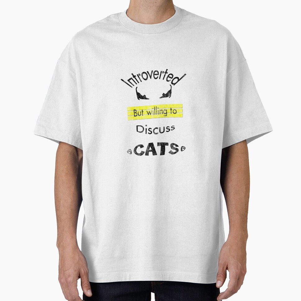 Introverted but willing to discuss Cats by ShuaibDesigns T-Shirts, Hoodie, Sweatshirt | BlankRebels.com (Image 1)