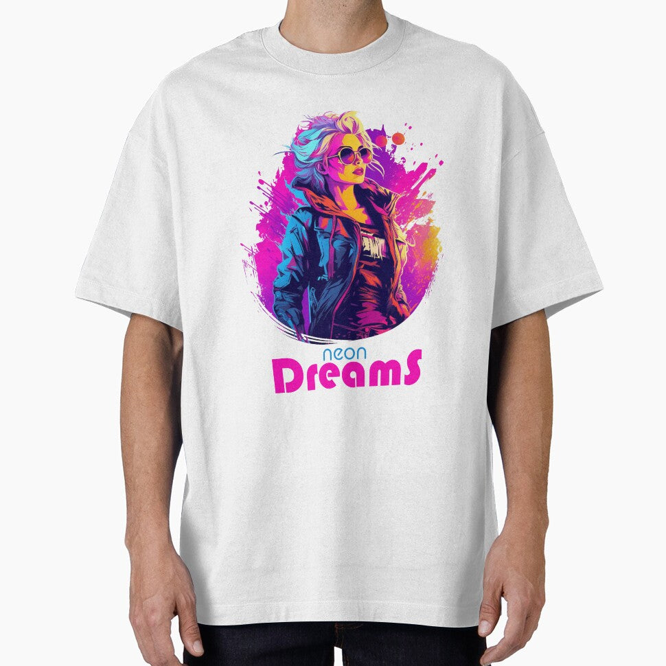 Neon Dreams Hap Neon Cyberpunk Girl T-Shirts, Hoodie, Sweatshirt