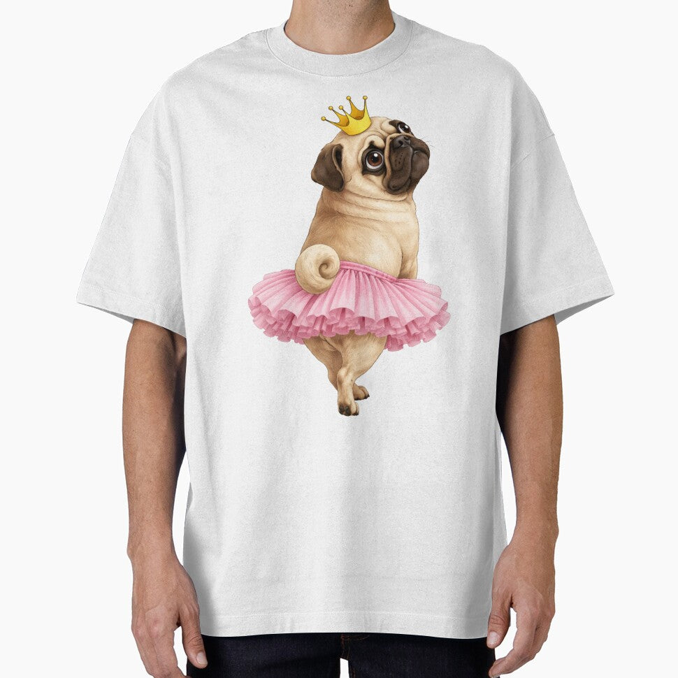 Pug Ballerina Princess – Cute Funny Pug Illustration T-Shirts, Hoodie, Sweatshirt