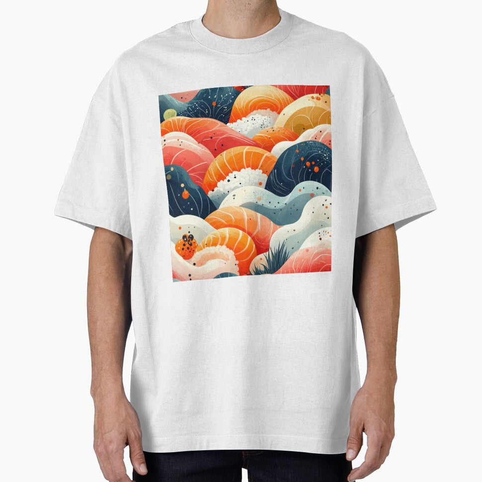 Abstract Sushi Pattern Japanese Food by MIXER'07 T-Shirts, Hoodie, Sweatshirt | BlankRebels.com (Image 1)