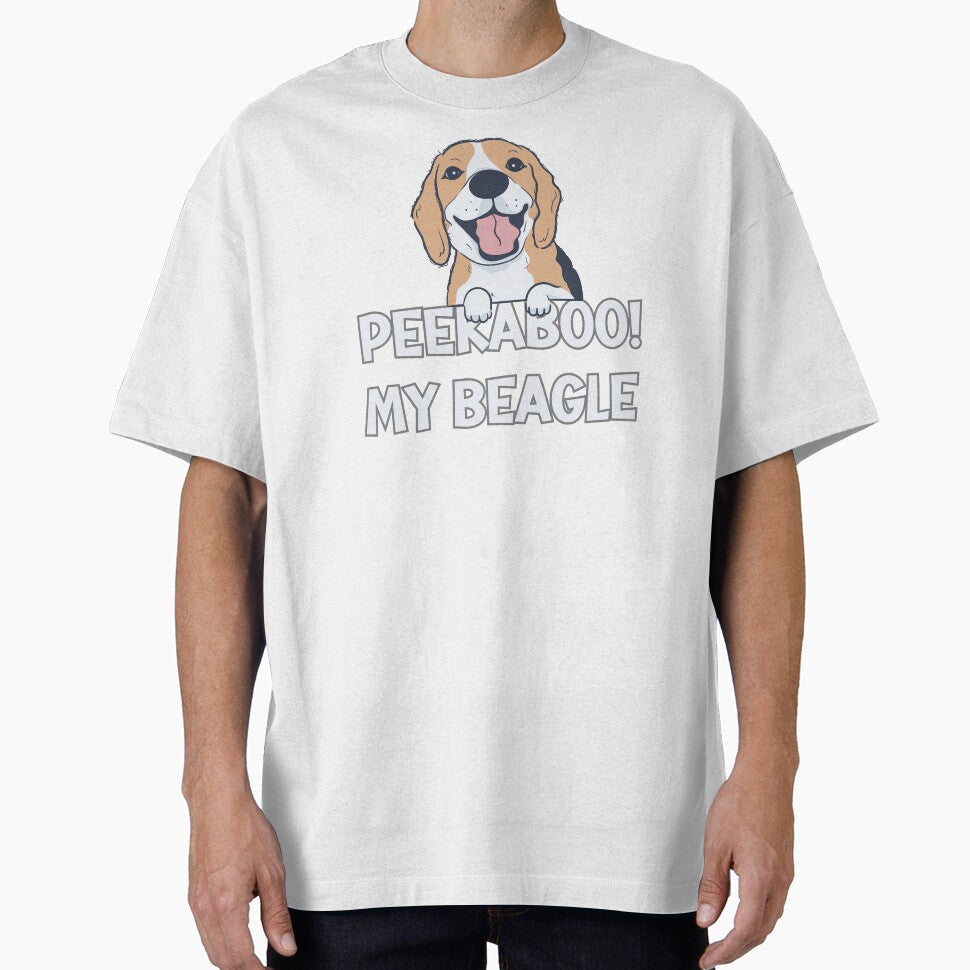 Peekaboo The Beagles Cartoon Cawaii Funny Happy Cute Dog Lover Pet Puppies Doggo by darunwan