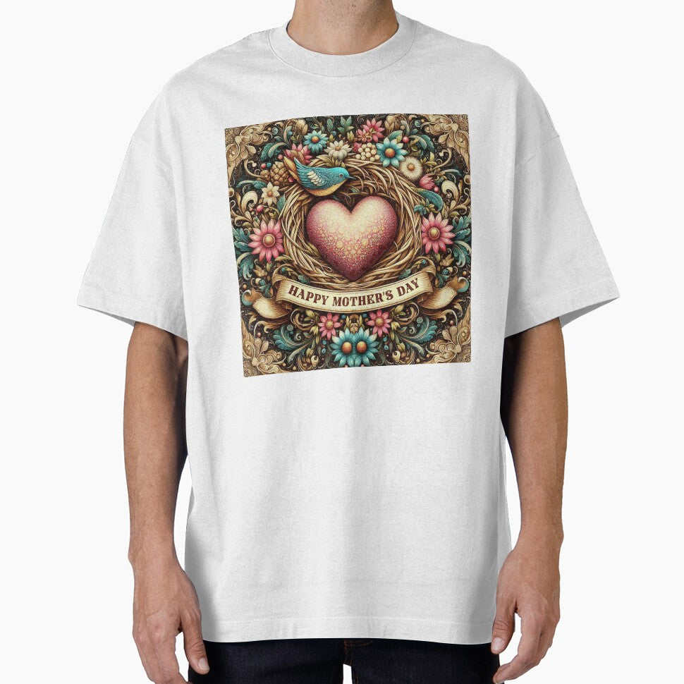 Mother Bird Heart in the Nest Happy Mothers day by Illuministique T-Shirts, Hoodie, Sweatshirt | BlankRebels.com (Image 1)
