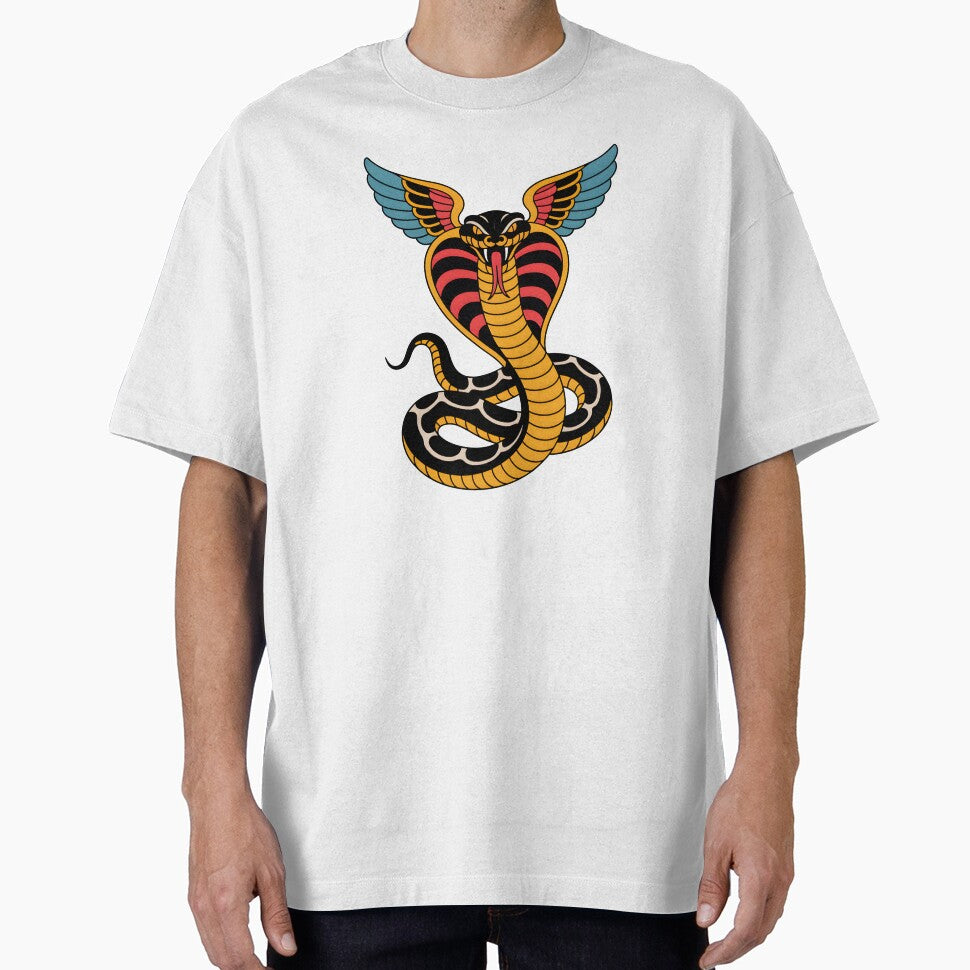 Winged Cobra Snake – Vintage American Traditional Tattoo Flash by Snifferius T-Shirts, Hoodie, Sweatshirt (Image 1)