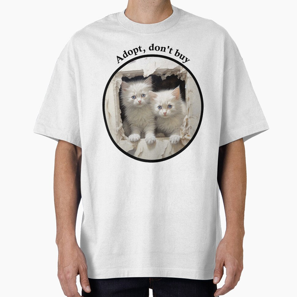 Adopt, don't buy a cat by mikistudio T-Shirts, Hoodie, Sweatshirt | BlankRebels.com (Image 1)