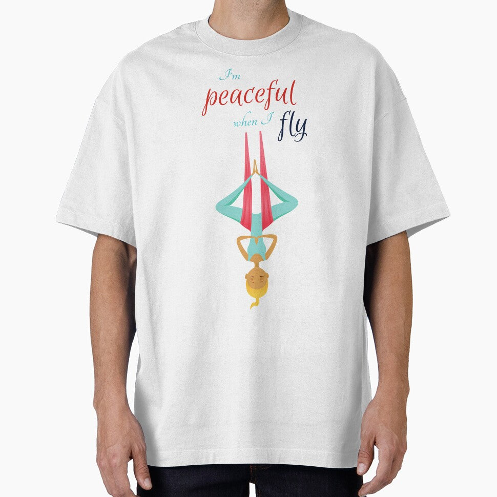 I'm peaceful when I fly, Antigravity Yoga print by trendingatees T-Shirts, Hoodie, Sweatshirt | BlankRebels.com (Image 1)