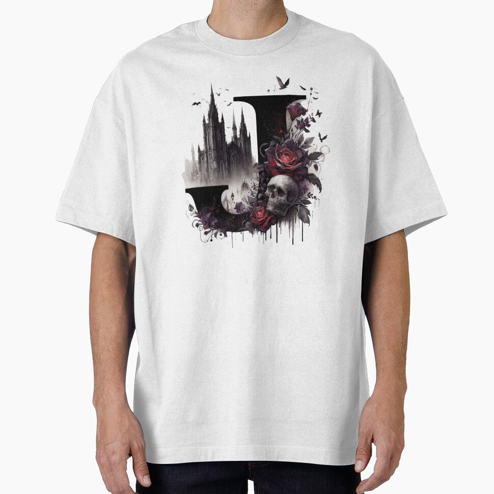 Gothic Halloween Skull and Roses J by CultDigHoriz T-Shirts, Hoodie, Sweatshirt | BlankRebels.com (Image 1)
