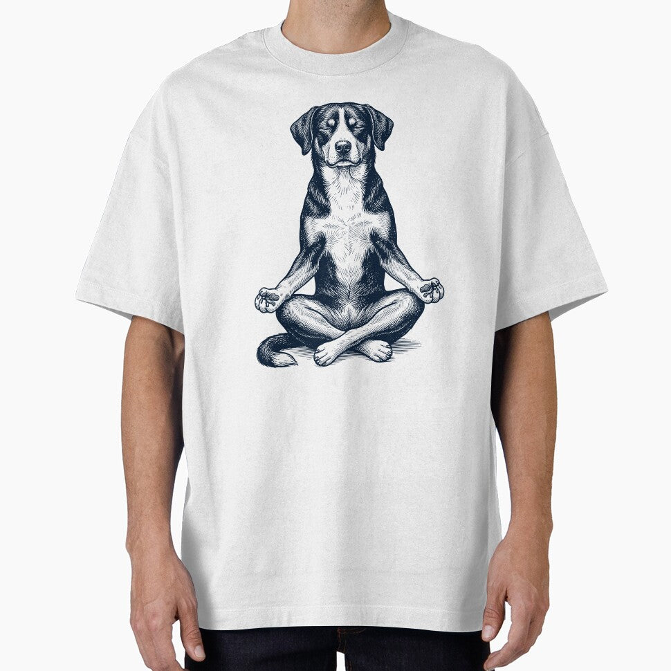 Vintage Entlebucher Mountain Dog Yoga Lotus Meditation Dog Lover by DoodleTortle T-Shirts, Hoodie, Sweatshirt (Image 1)