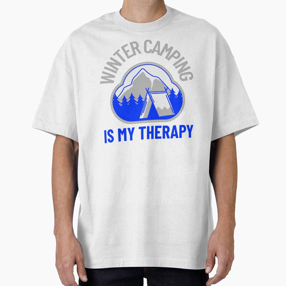 Winter Camping Is My Therapy – Snow Camping & Outdoor Adventure Tee by FusionTeeDesign Hoodie, Sweatshirt (Image 1)