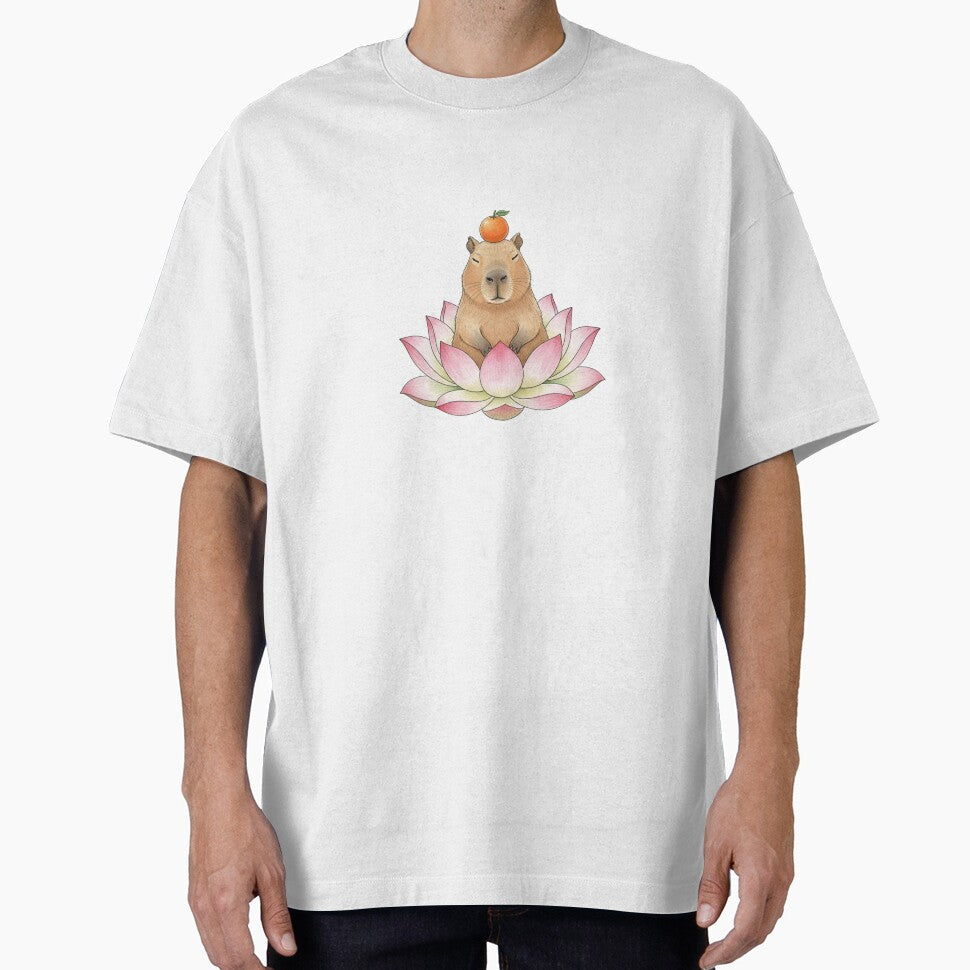 Zen Capybara Lotus Meditating - Japanese Spa Aesthetic by Maclaw200d T-Shirts, Hoodie, Sweatshirt | BlankRebels.com (Image 1)