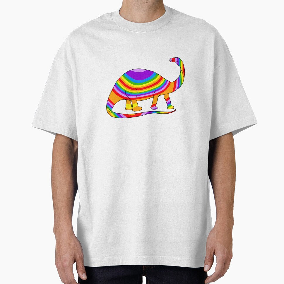 Rainbow Dinosaur Brontosaurus by Sartoris Art T-Shirts, Hoodie, Sweatshirt | BlankRebels.com (Image 1)