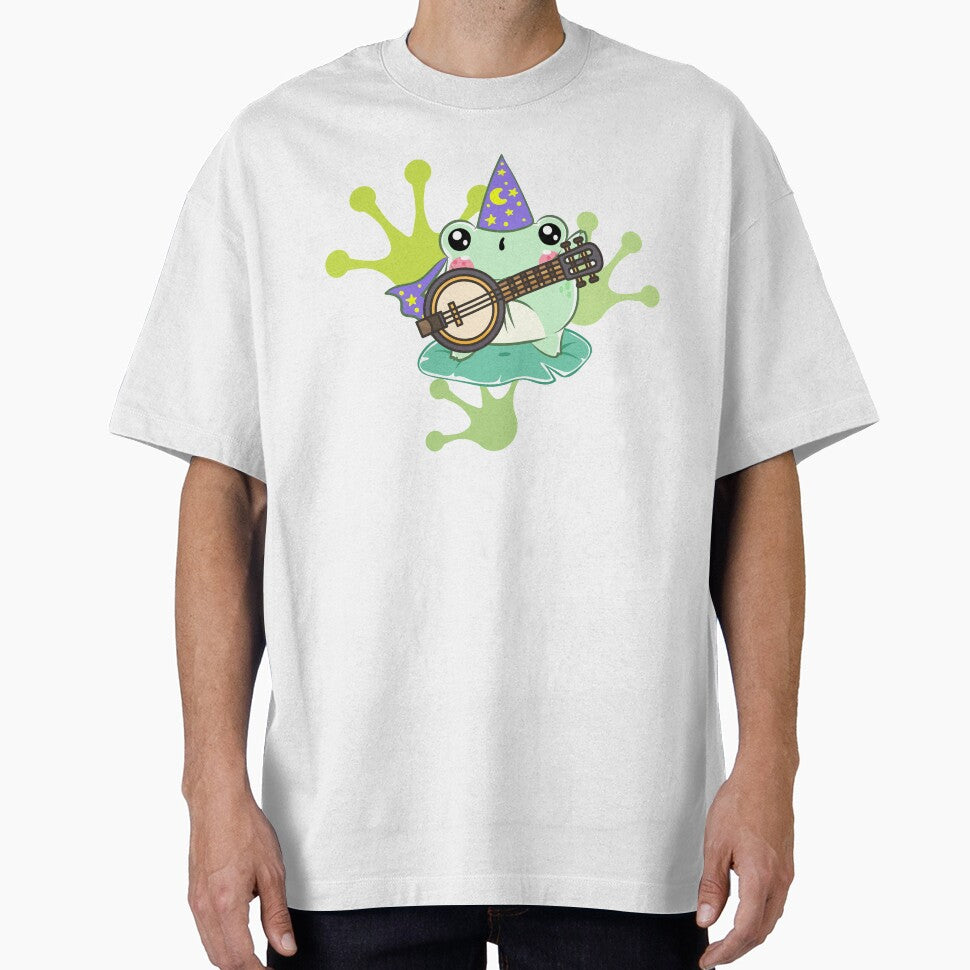kawaii frog playing banjo by sonizma T-Shirts, Hoodie, Sweatshirt | BlankRebels.com (Image 1)
