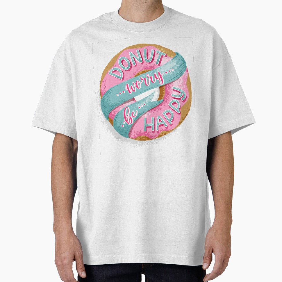 Lettering Donut Worry by Peekonet T-Shirts, Hoodie, Sweatshirt | BlankRebels.com (Image 1)