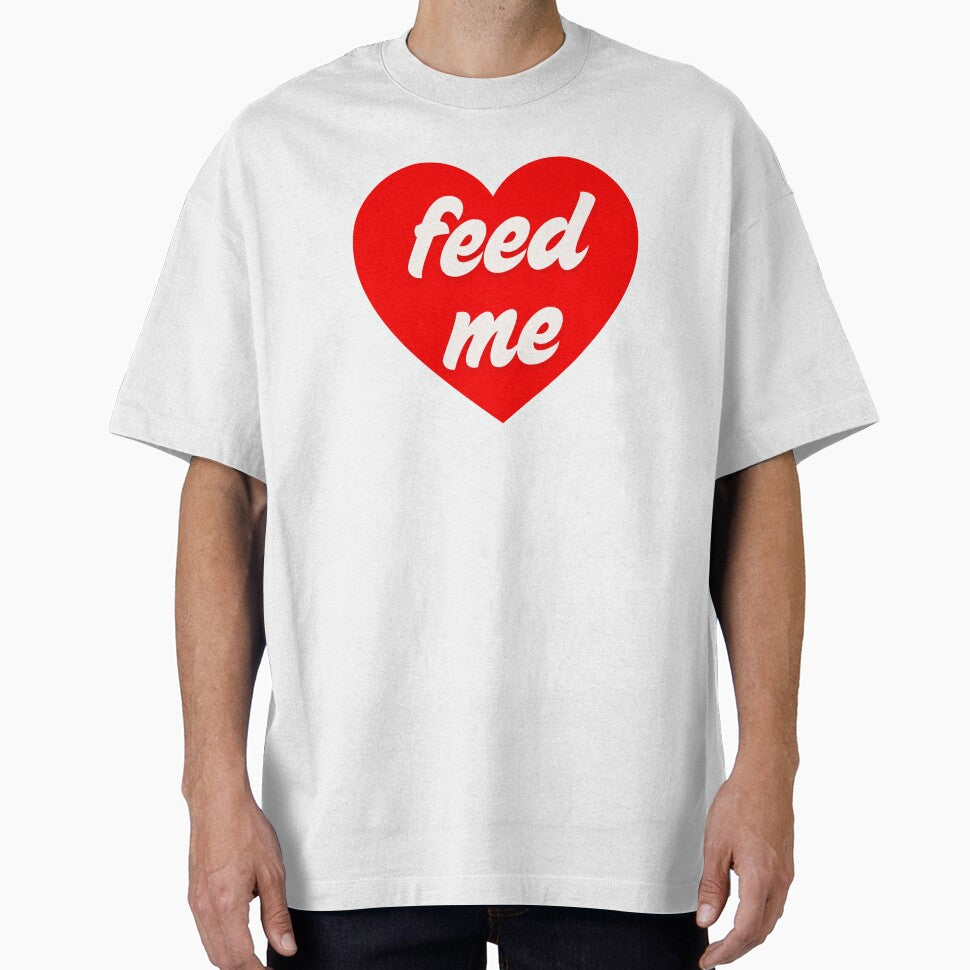 Feed Me Shirt – Funny Food Lover Heart Graphic Tee by TheStephanieRome Hoodie, Sweatshirt | BlankRebels.com (Image 1)