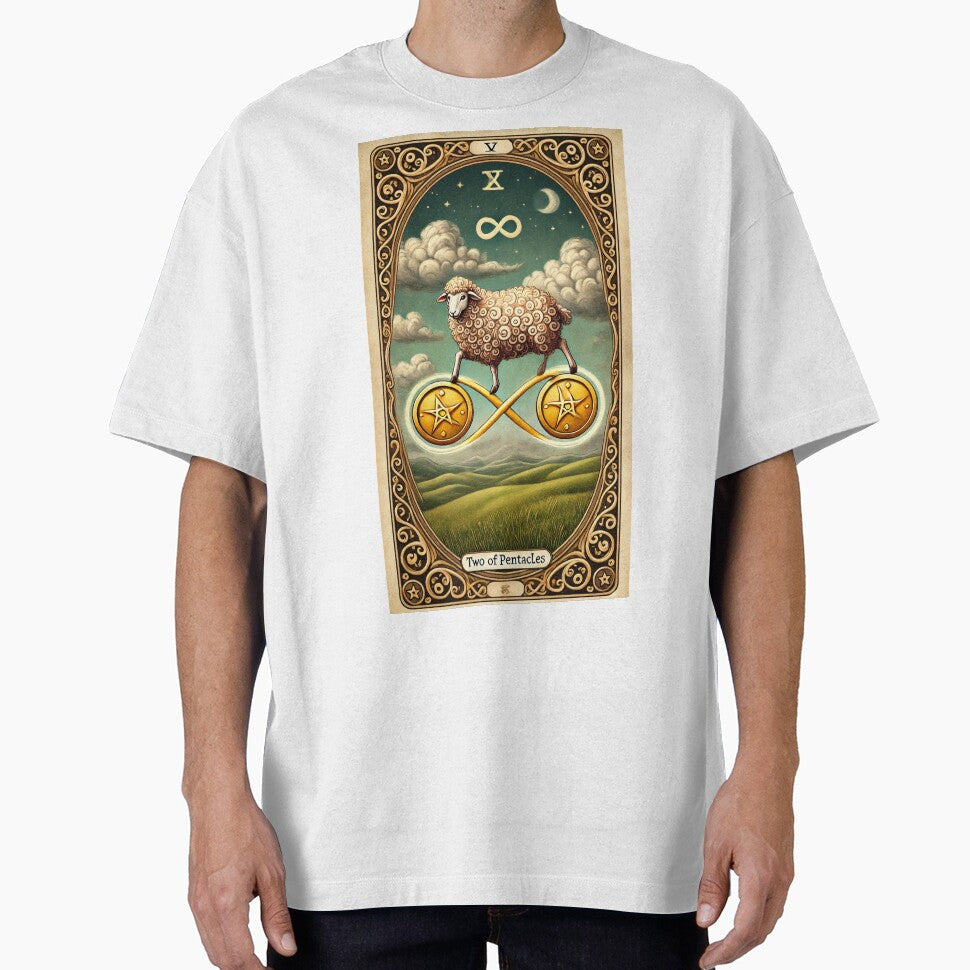 Sheepism Tarot – Two of Pentacles by Thpoar T-Shirts, Hoodie, Sweatshirt | BlankRebels.com (Image 1)