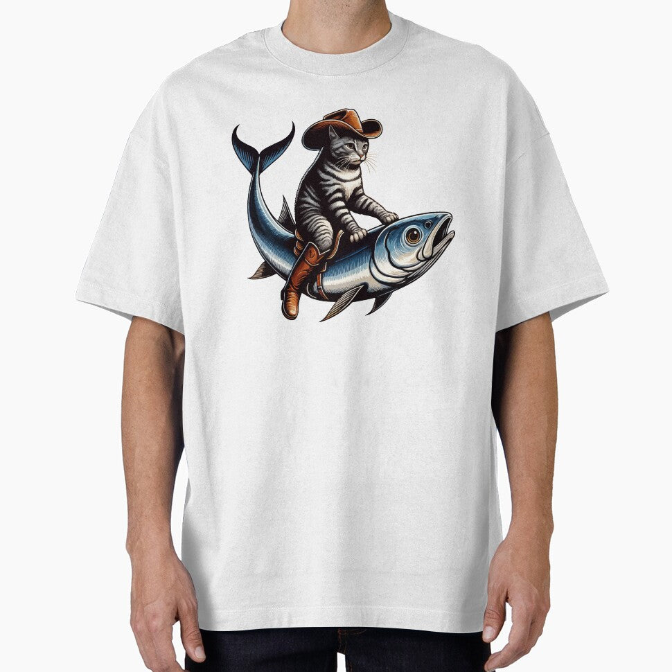 Meowdy Texas Cowboy Rodeo Cat Ride On Sardine by TomFrontierArt T-Shirts, Hoodie, Sweatshirt | BlankRebels.com (Image 1)