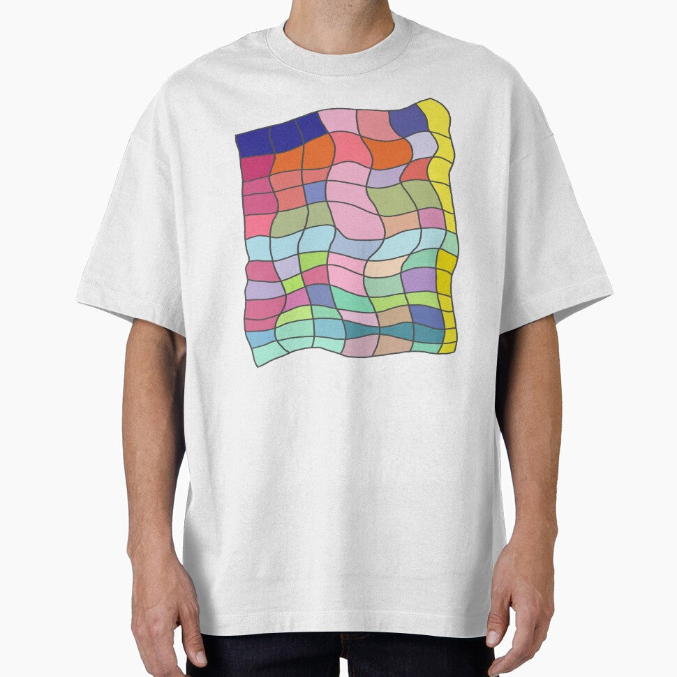 Wavy Colorful Abstract Grid by Bovoci T-Shirts, Hoodie, Sweatshirt | BlankRebels.com (Image 1)