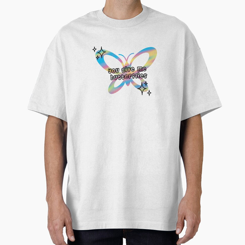 you give me butterflies aesthetic design by melfie T-Shirts, Hoodie, Sweatshirt | BlankRebels.com (Image 1)