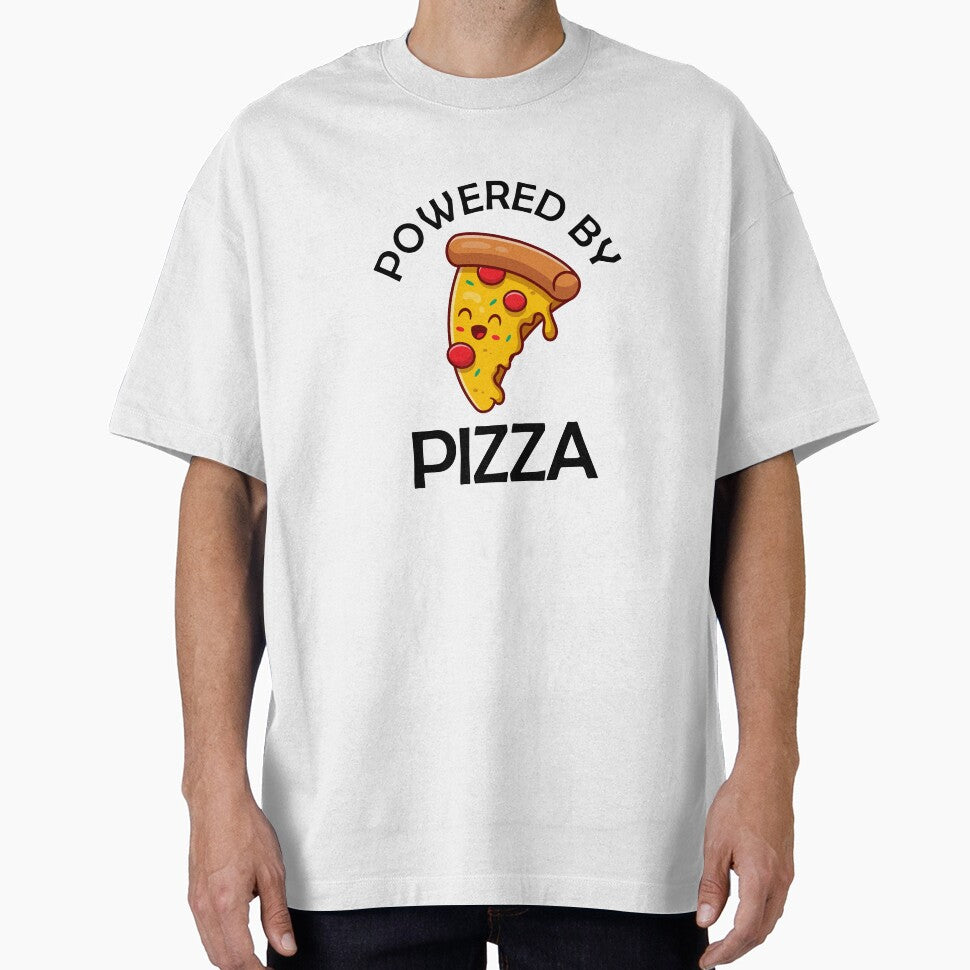 Powered By Pizza Funny Pizza Quote by theshirtinator T-Shirts, Hoodie, Sweatshirt | BlankRebels.com (Image 1)