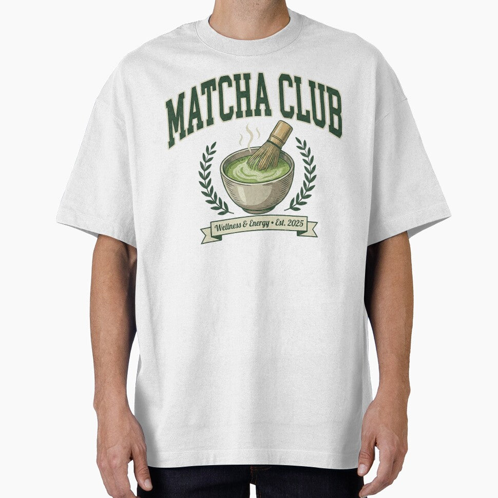 Matcha Club Vintage Logo - Wellness & Energy by shellymope