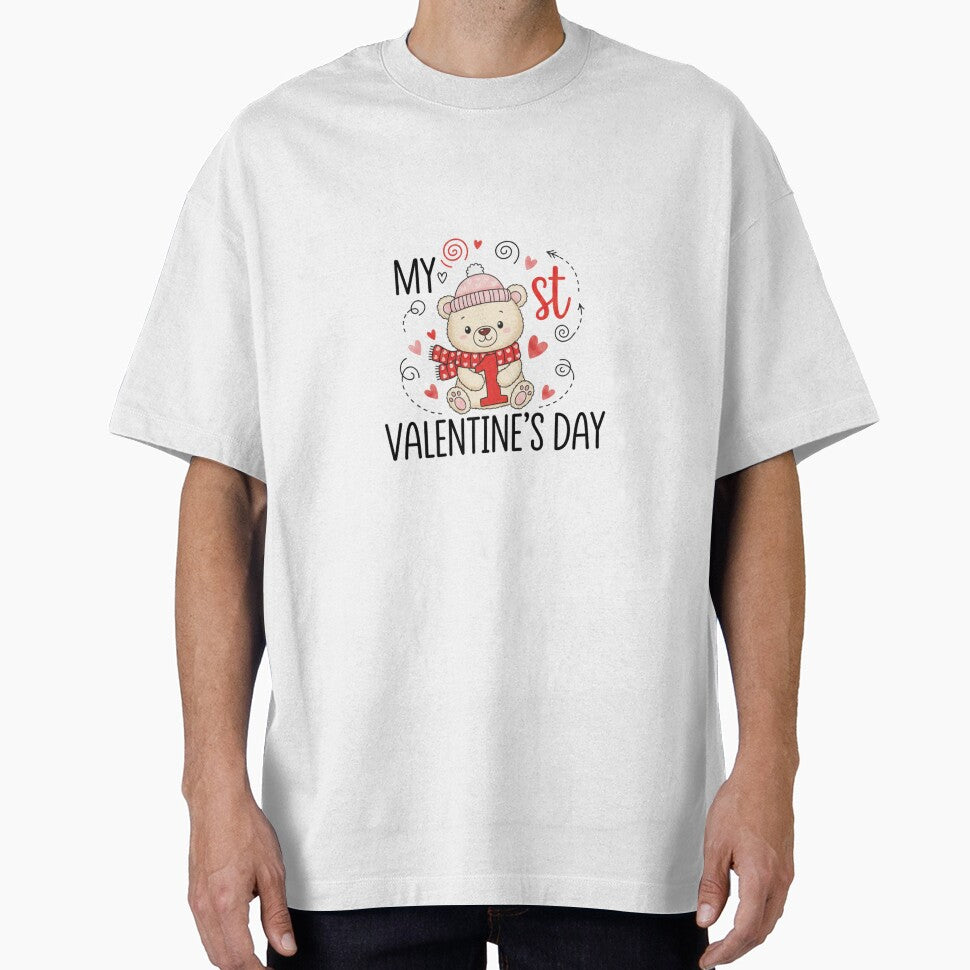 My First Valentine – Cute First Valentine’s Day Design by Meryem Mamouni T-Shirts, Hoodie, Sweatshirt (Image 1)