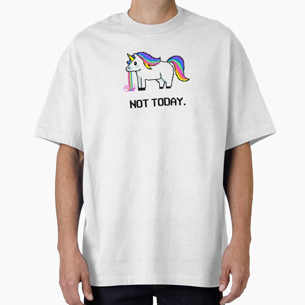 Not Today Unicorn - Funny Pixel Unicorn by Unicorn7Magic T-Shirts, Hoodie, Sweatshirt | BlankRebels.com (Image 1)