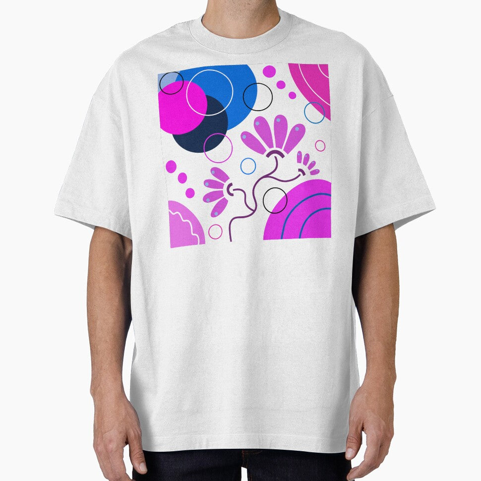 Blue Pink Purple Whimsical Boho Design by Sartoris Art