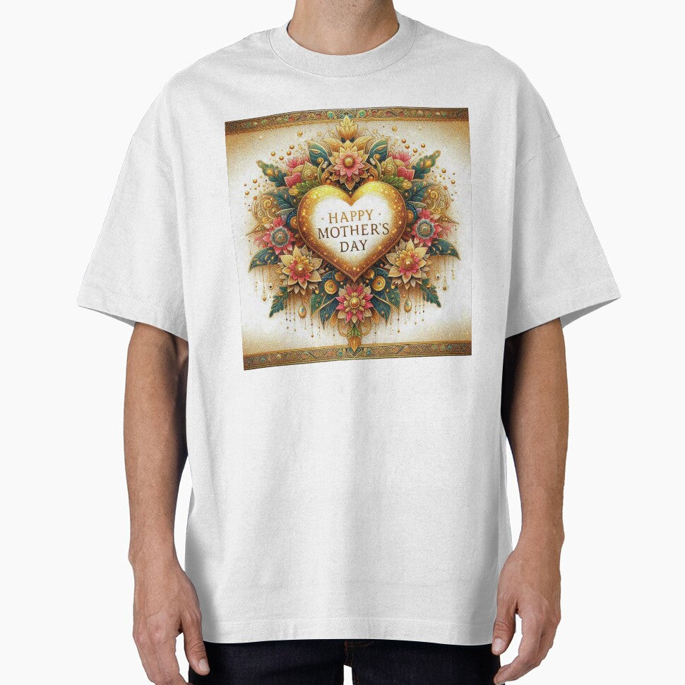Mothers Day Floral Golden Heart by Illuministique T-Shirts, Hoodie, Sweatshirt | BlankRebels.com (Image 1)