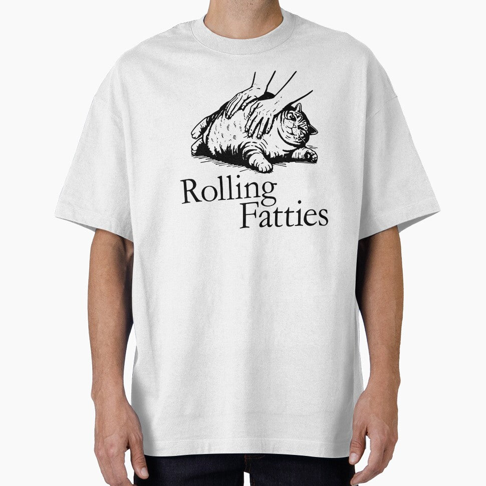 Rolling Fatties Cat T-Shirt, Funny Cat Graphic Shirt, Cat Lovers Gift, Unhinged Sweatshirt, Cat Lover Hoodie,... (Image 1)