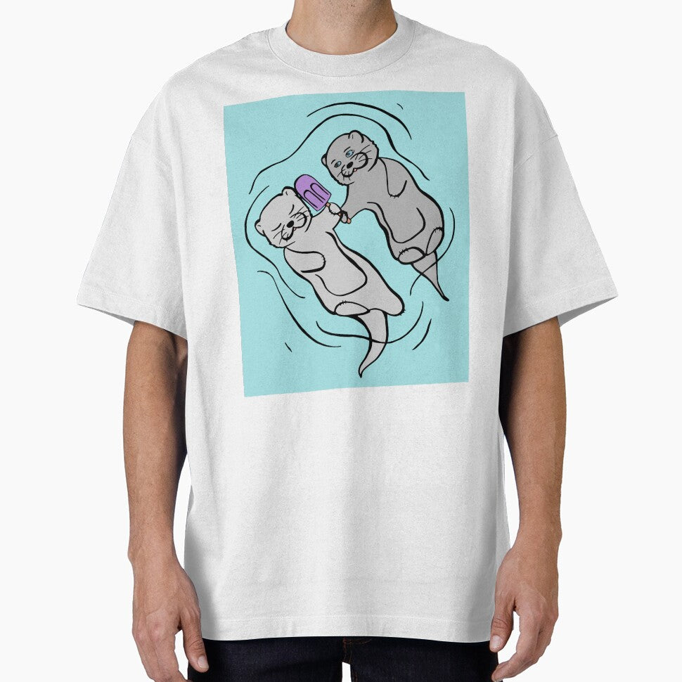 Otters Holding Hands, Wait, That's a Popsicle by Otter-Grotto T-Shirts, Hoodie, Sweatshirt | BlankRebels.com (Image 1)