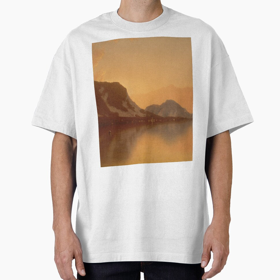 Sunset painting, Sunset Artwork,Isola Bella in Lago Maggiore by danaJG T-Shirts, Hoodie, Sweatshirt (Image 1)