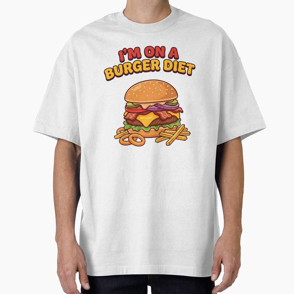 junk food tees, diet humor, healthy eating jokes, hamburger, smash burger by TrueArtVibes Hoodie, Sweatshirt (Image 1)