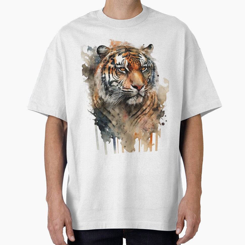 Crowned Majesty: Captivating Bengal Tiger Portrait by WildSpiritPaint T-Shirts, Hoodie, Sweatshirt (Image 1)