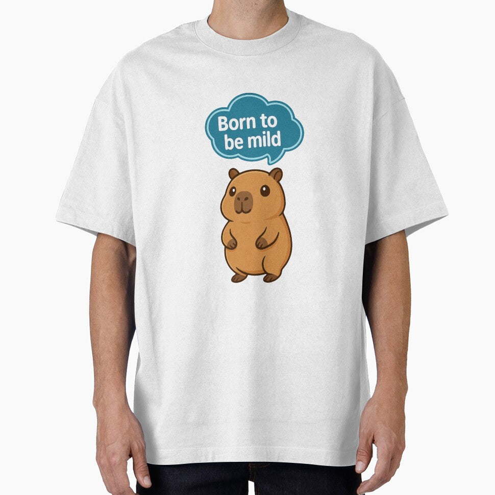 Born Be Mild – Cute Capybara Cartoon Illustration T-Shirts, Hoodie, Sweatshirt