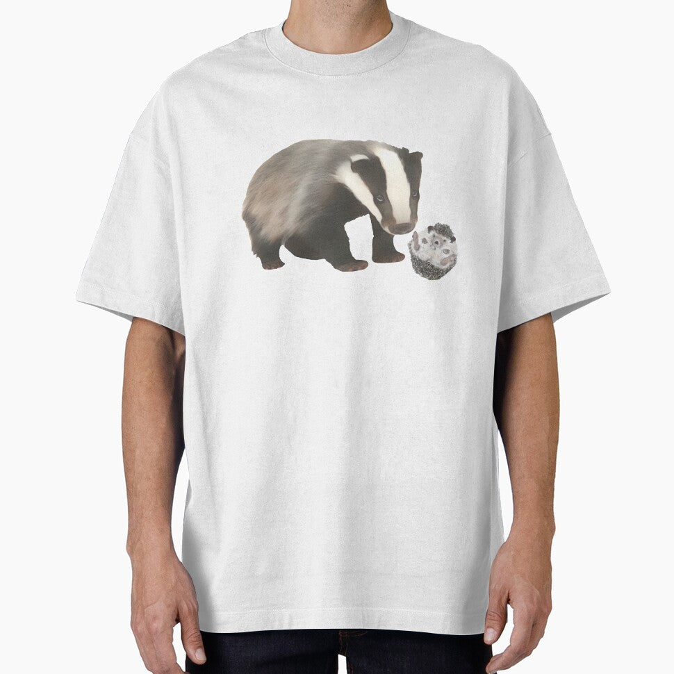Badger and hedgehog by NikkiBear67 T-Shirts, Hoodie, Sweatshirt | BlankRebels.com (Image 1)