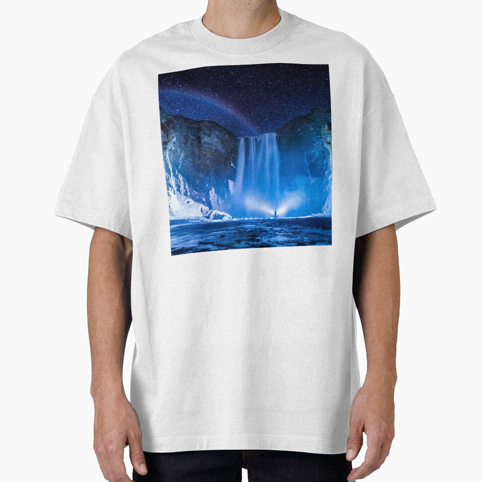 Beautiful Iceland Waterfall, Northern Lights by newburyboutique T-Shirts, Hoodie, Sweatshirt | BlankRebels.com (Image 1)