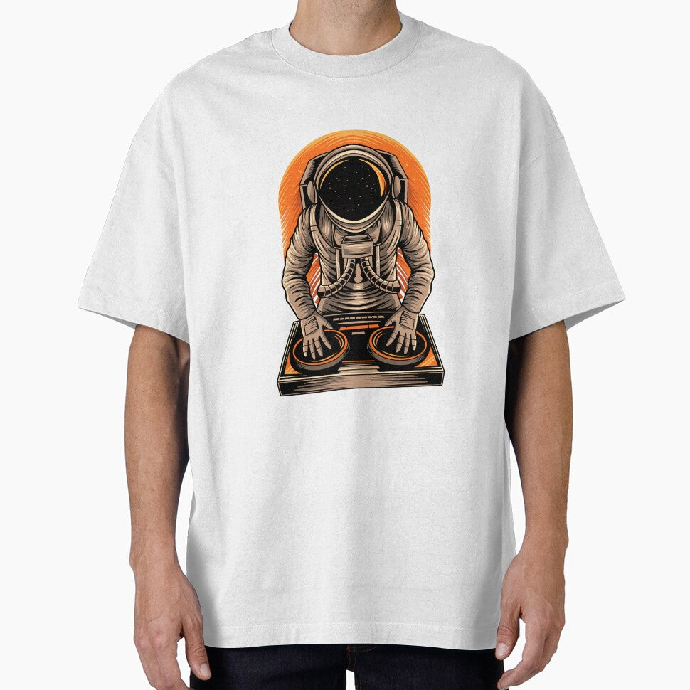 DJ Astronaut orange Aesthetic by stickerlabshop T-Shirts, Hoodie, Sweatshirt | BlankRebels.com (Image 1)