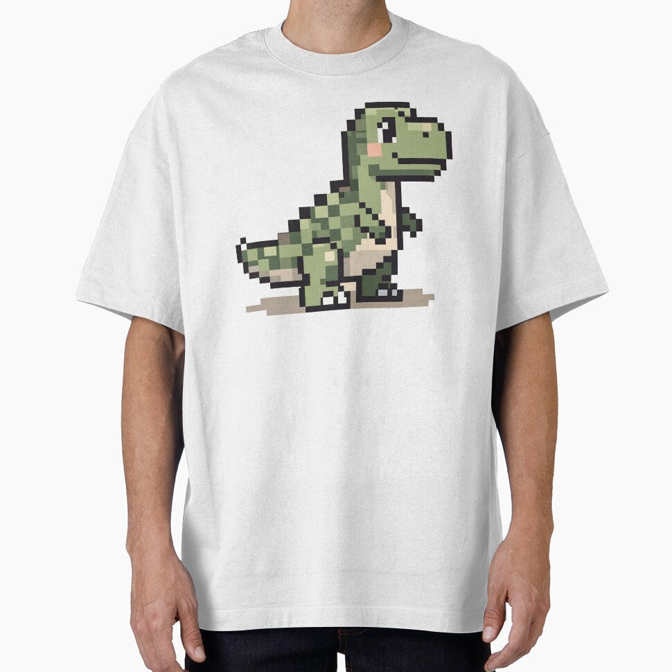 Cute Pixel Dinosaur – Retro 8-Bit Dino Pixel Art by onlin3boutiqu3 T-Shirts, Hoodie, Sweatshirt | BlankRebels.com (Image 1)