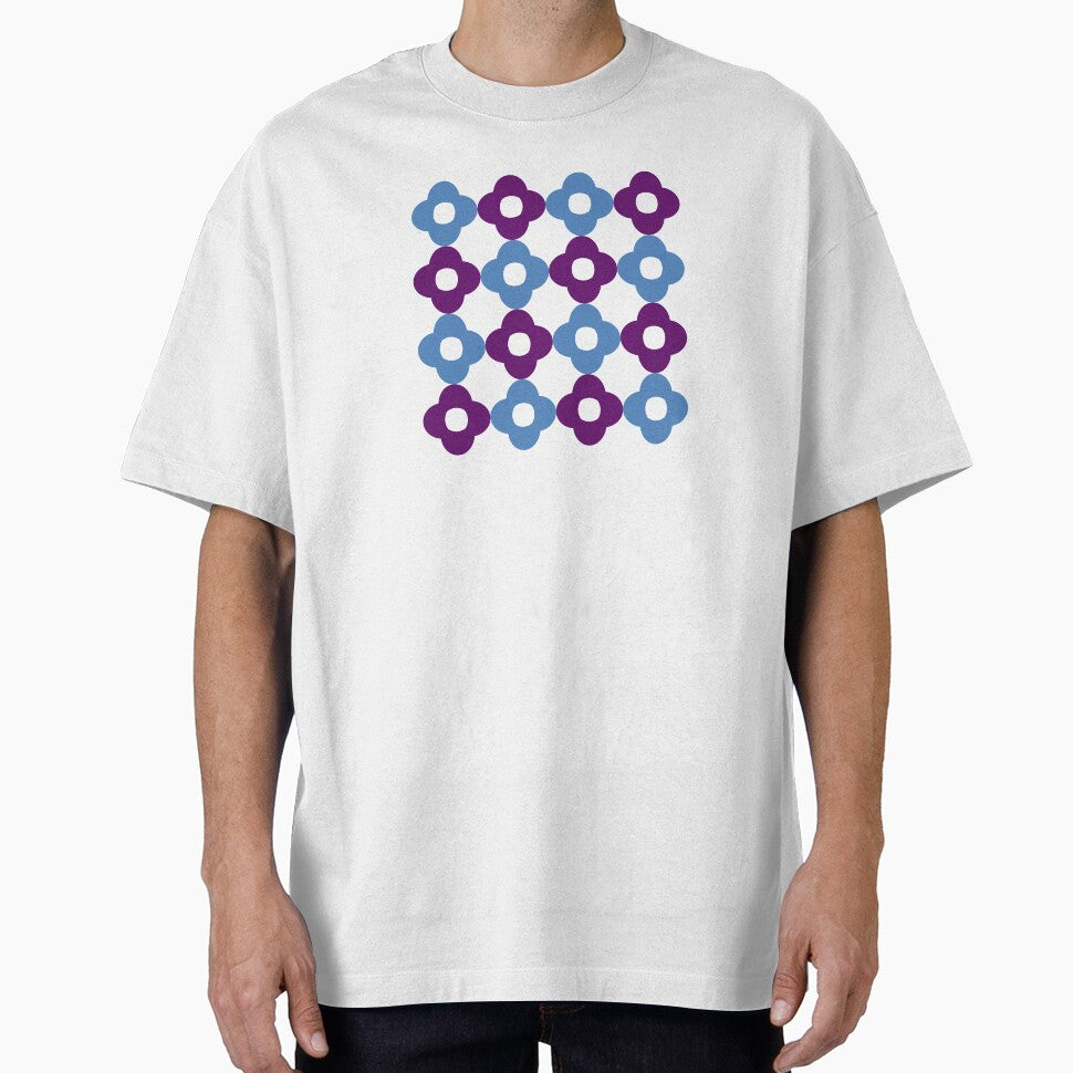 Retro floral - purple and blue by TalBright T-Shirts, Hoodie, Sweatshirt | BlankRebels.com (Image 1)