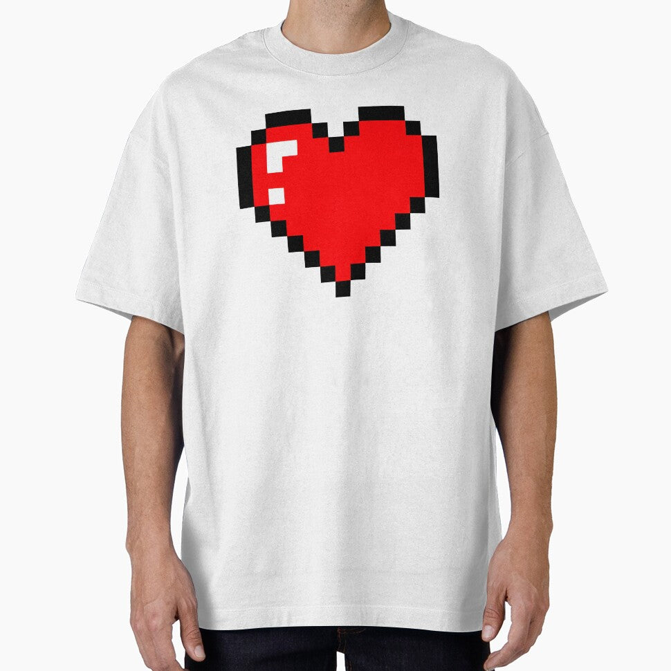 red heart pixel by ipoppppp T-Shirts, Hoodie, Sweatshirt | BlankRebels.com (Image 1)
