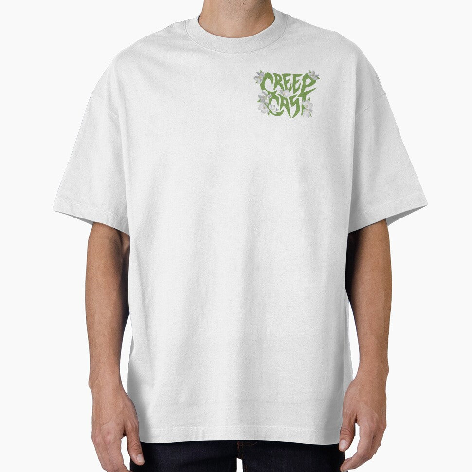 Creep Cast Logo [Green Floral Version] by Victoria Illustrations T-Shirts, Hoodie, Sweatshirt | BlankRebels.com (Image 1)