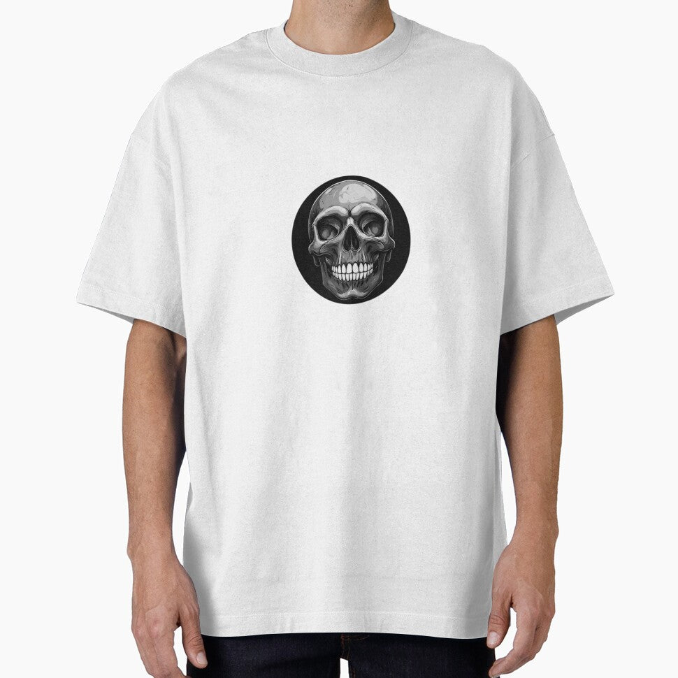 Dark Skull Emblem Black and White by RED-MOUSE T-Shirts, Hoodie, Sweatshirt | BlankRebels.com (Image 1)