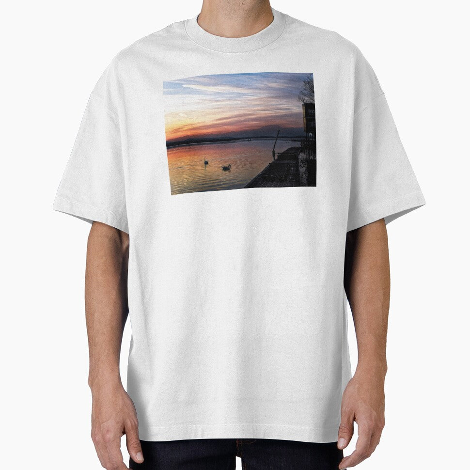 Sunset landscape, lake photography by marghe41 T-Shirts, Hoodie, Sweatshirt | BlankRebels.com (Image 1)