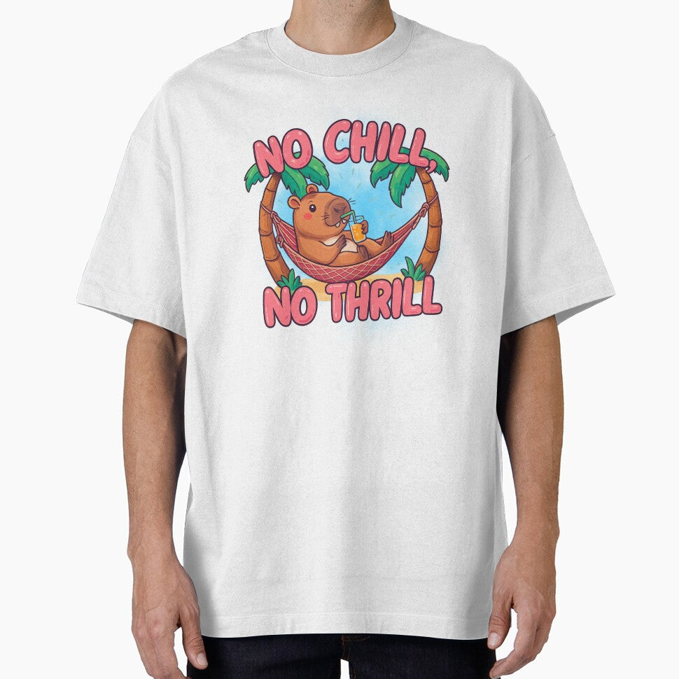 Chill Capybara Hammock Sticker – No Chill No Thrill by munizz T-Shirts, Hoodie, Sweatshirt | BlankRebels.com (Image 1)