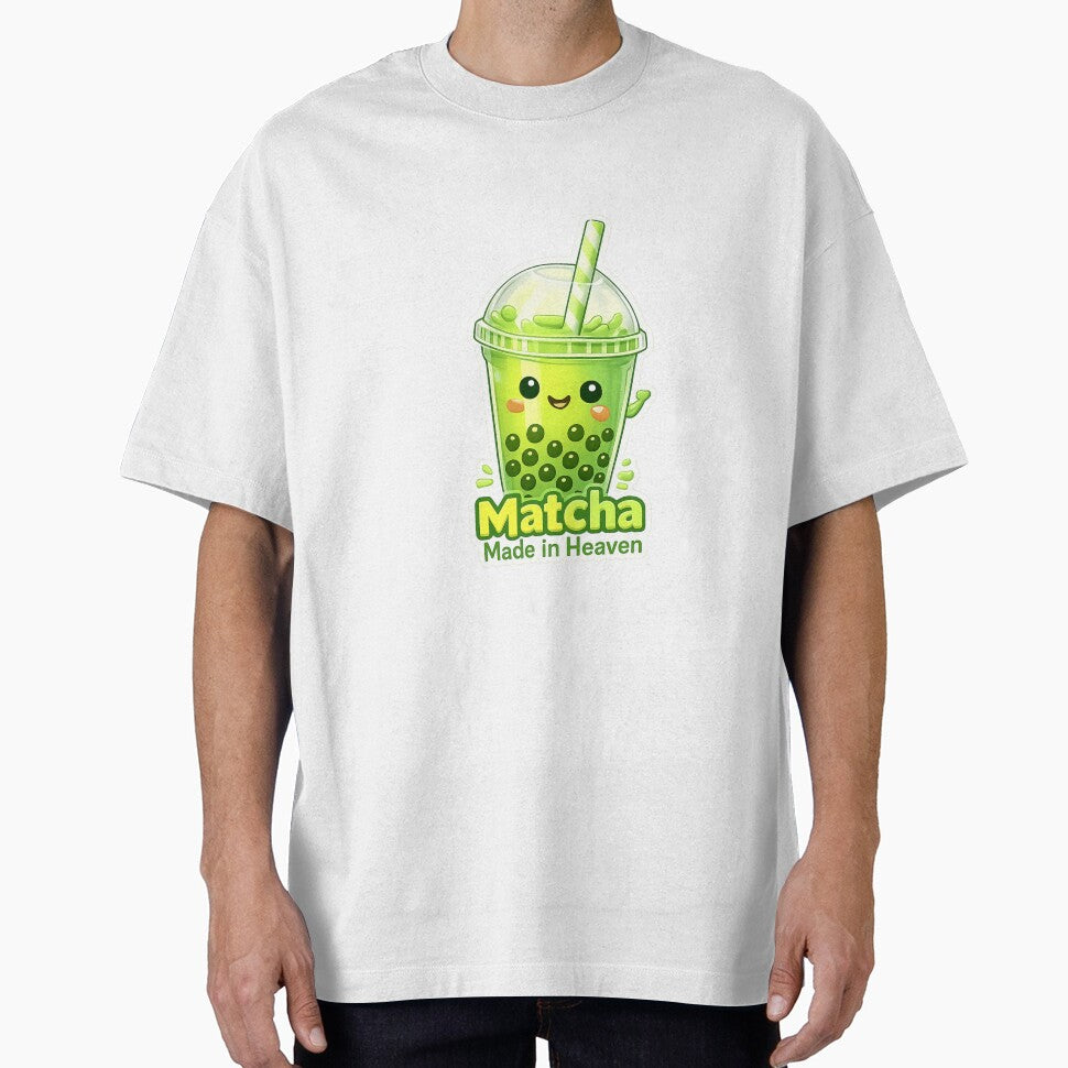 Kawaii Matcha Bubble Tea Cute Milk Tea Lover Aesthetic Design “ T-shirts , Sweatshirts Tea lovers” by Kaehaniz... (Image 1)