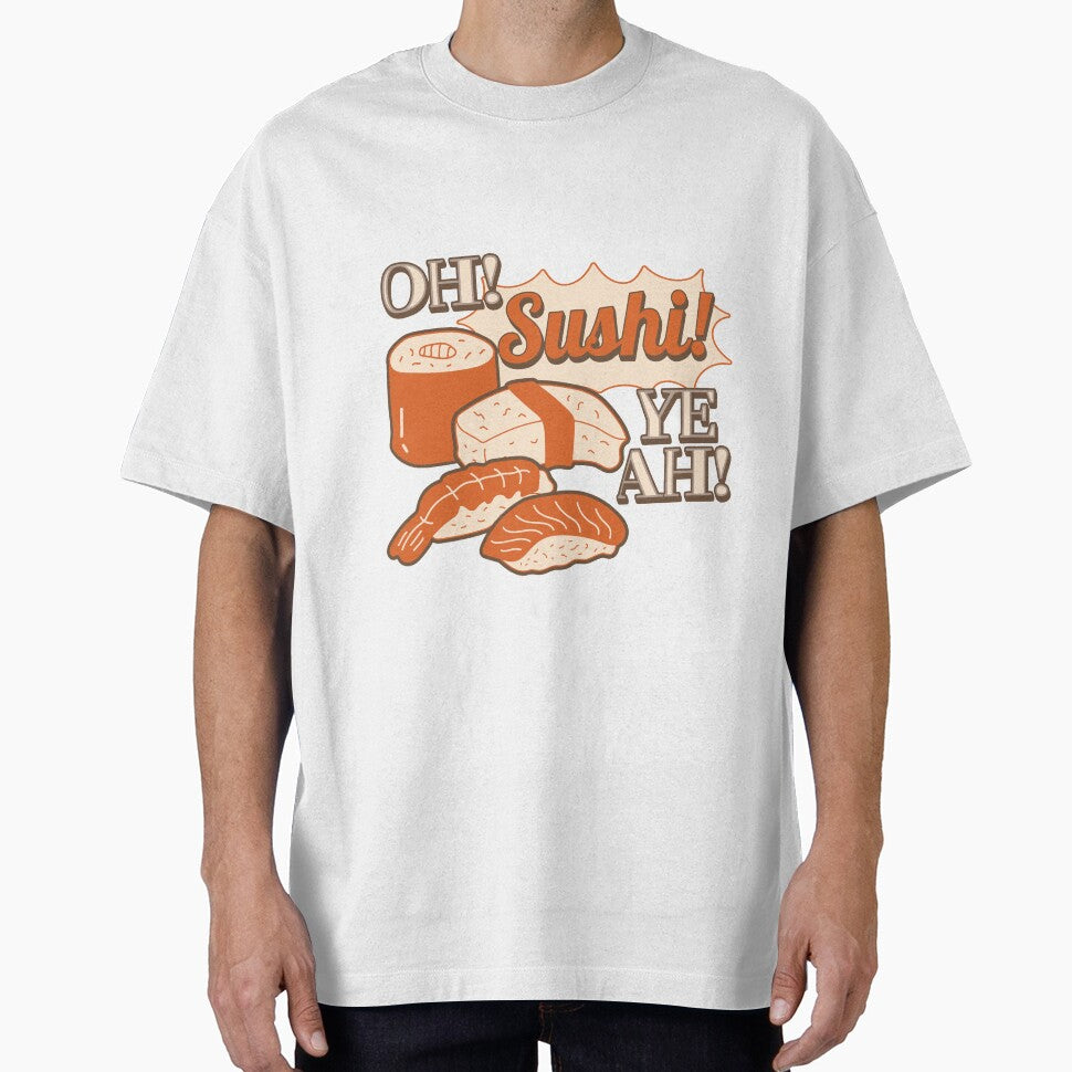 Oh! Sushi! Yeah! Cute Japanese Food Illustration by sazuii T-Shirts, Hoodie, Sweatshirt | BlankRebels.com (Image 1)
