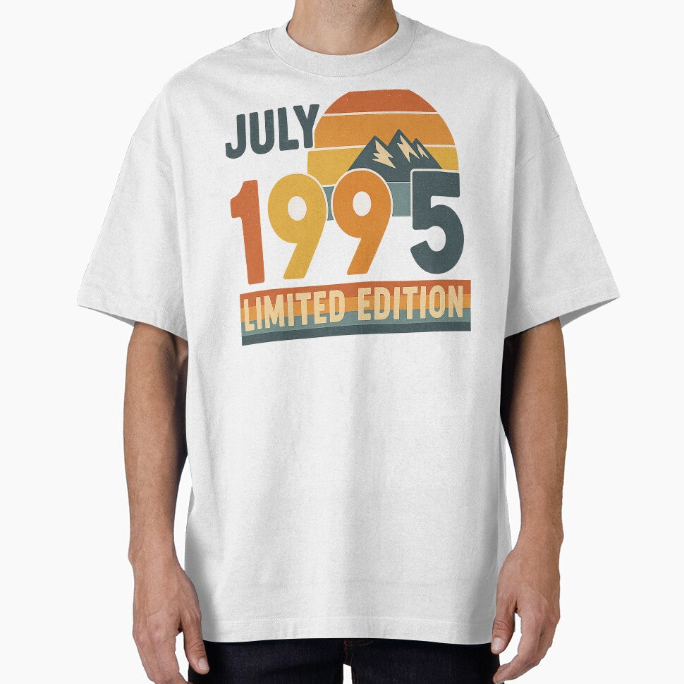 July 1995 Limited Edition T-Shirt – Retro Birthday Shirt for Men & Women by KutyArt Hoodie, Sweatshirt (Image 1)